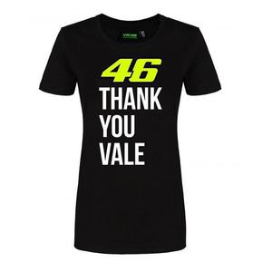 Γυναικείο T-shirt VR46 Valentino Rossi "Thank you Vale" μαύρο