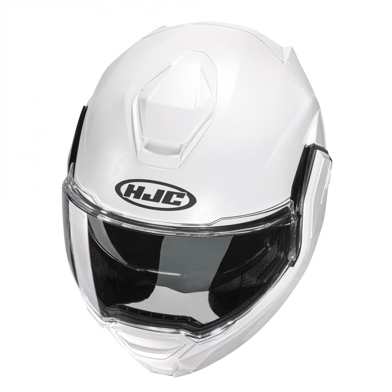 HJC I100 Solid pearl white flip-up κράνος μοτοσικλέτας