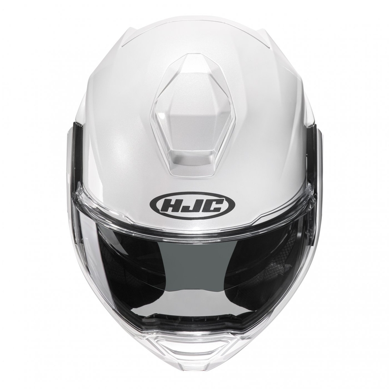 HJC I100 Solid pearl white flip-up κράνος μοτοσικλέτας