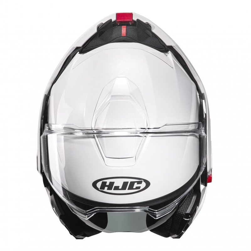 HJC I100 Solid pearl white flip-up κράνος μοτοσικλέτας