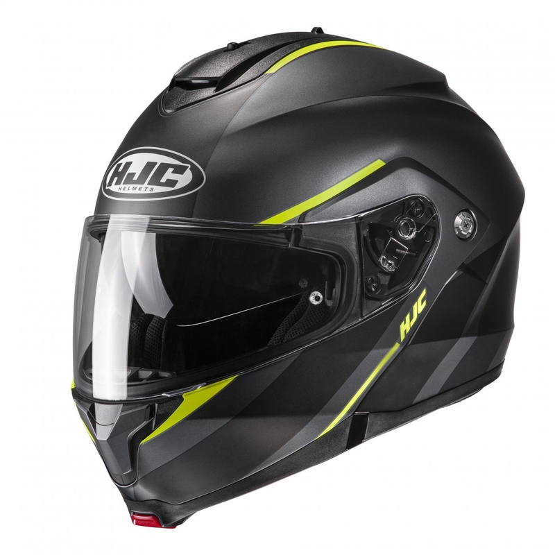 Vyklápěcí přilba na motorku HJC C91 Tero MC3HSF šedo-fluo žlutá