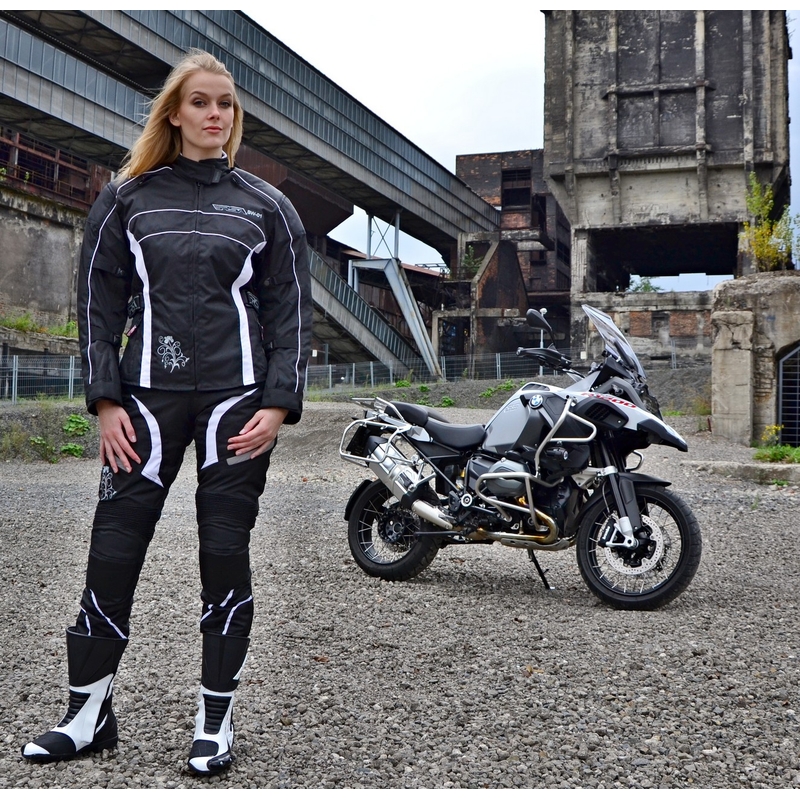 Γυναικείο κοστούμι μοτοσικλέτας RSA SW-01 λευκό - 2 τεμάχια προσφορά