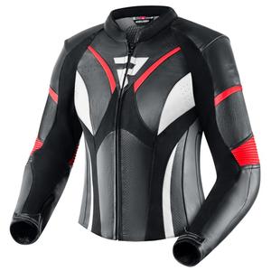 Γυναικείο μπουφάν μοτοσικλέτας Rebelhorn Rebel Black-White-Fluo Red