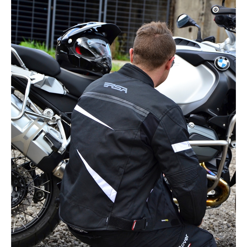Bunda na motorku RSA Razor černo-bílá výprodej
