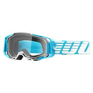 Γυαλιά Motocross 100% ARMEGA Oversized Sky τυρκουάζ (καθαρό plexi)