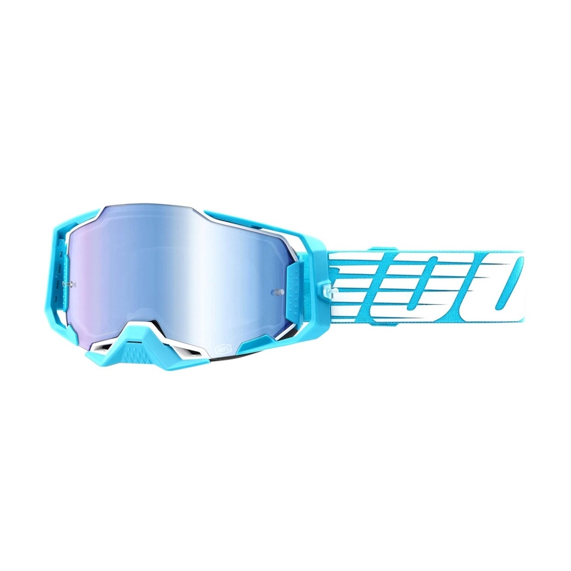 Γυαλιά Motocross 100% ARMEGA Oversized Sky τυρκουάζ (μπλε plexi)
