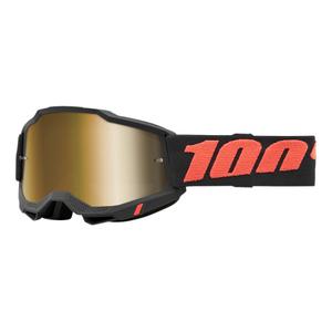 Γυαλιά Motocross 100% ACCURI 2 Borego κόκκινο-μαύρο (χρυσό plexi)