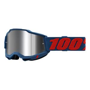 Γυαλιά Motocross 100% ACCURI 2 Odeon κόκκινο-μπλε (ασημί plexi)