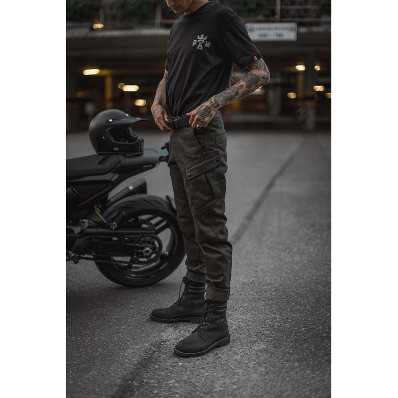 Τζιν μοτοσικλέτα PANDO MOTO Mark Kev λαδί πράσινο προσφορά