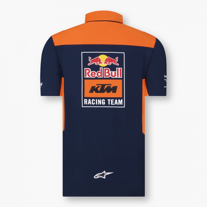 Πουκάμισο πόλο KTM Red Bull Racing 22 μπλε-πορτοκαλί προσφορά