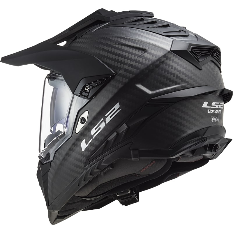 Κράνος Enduro LS2 MX701 Explorer C Solid Carbon Μαύρο Ματ