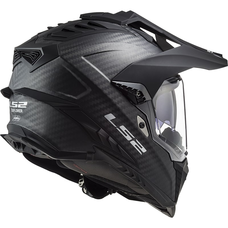Κράνος Enduro LS2 MX701 Explorer C Solid Carbon Μαύρο Ματ