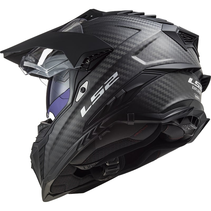 Κράνος Enduro LS2 MX701 Explorer C Solid Carbon Μαύρο Ματ