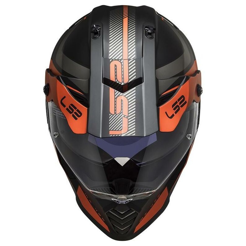 Κράνος Enduro LS2 MX436 Pioneer Evo Adventurer μαύρο-πορτοκαλί ματ