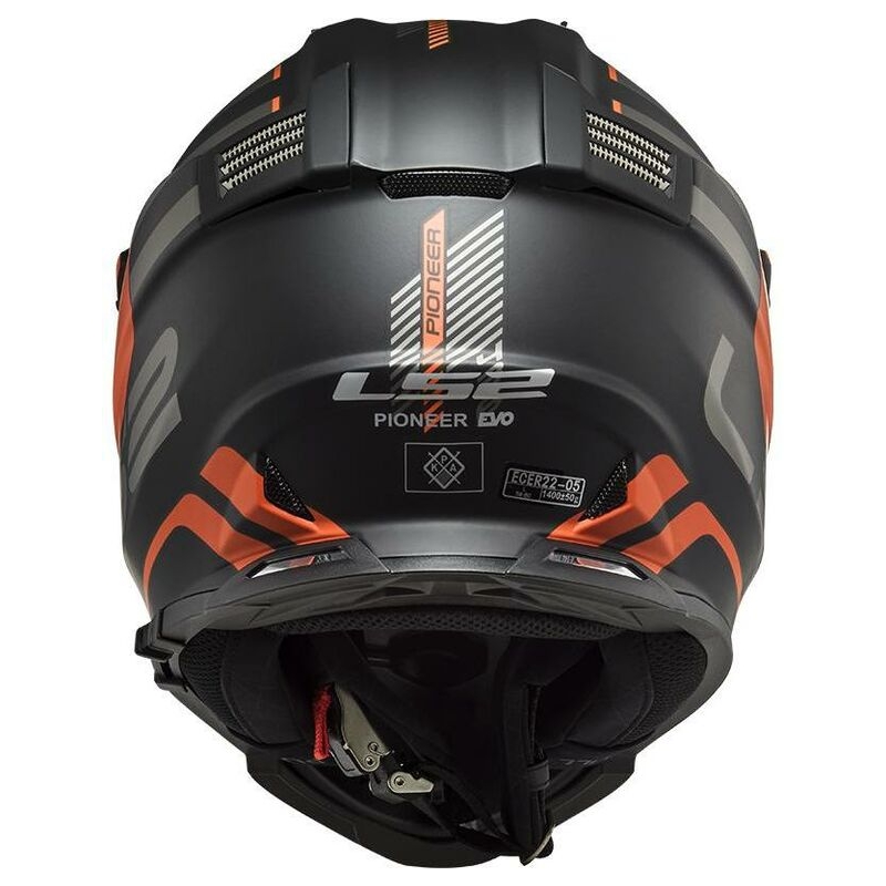 Κράνος Enduro LS2 MX436 Pioneer Evo Adventurer μαύρο-πορτοκαλί ματ