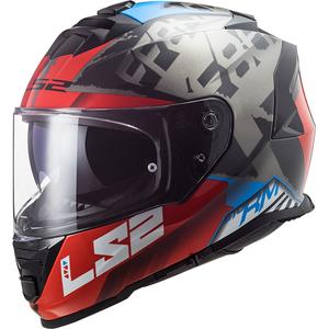 LS2 FF800 Storm Sprinter μαύρο-κόκκινο-τιτάνιο ενσωματωμένο κράνος μοτοσικλέτας