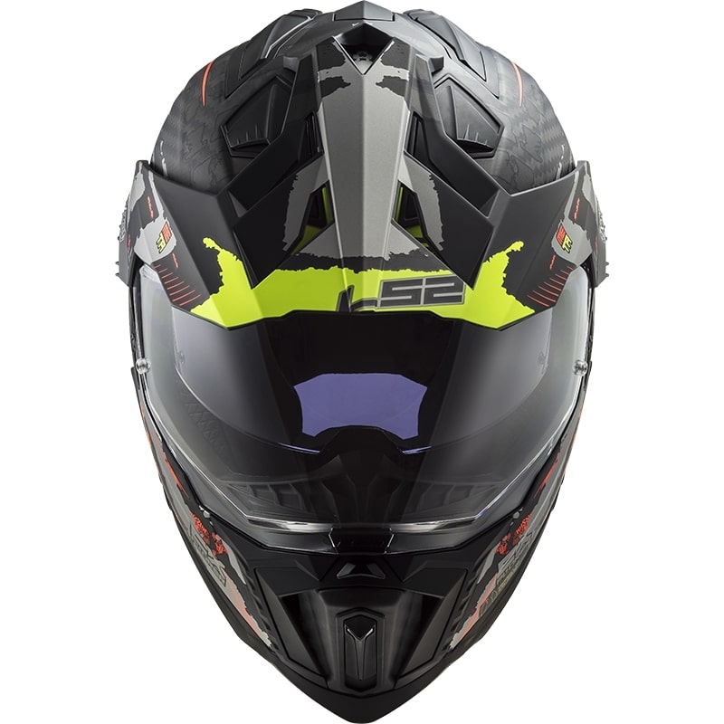 Κράνος Enduro LS2 MX701 Explorer C Extend μαύρο-γκρι-φλούο κίτρινο