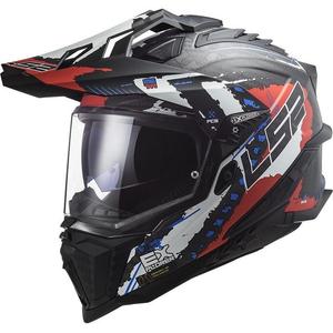 Κράνος Enduro LS2 MX701 Explorer C Extend μαύρο-μπλε-κόκκινο