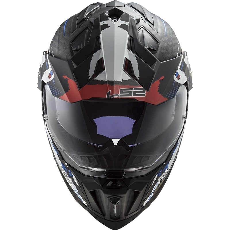 Κράνος Enduro LS2 MX701 Explorer C Extend μαύρο-μπλε-κόκκινο