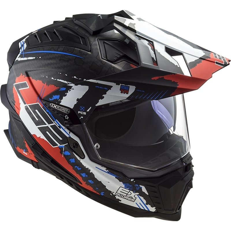 Κράνος Enduro LS2 MX701 Explorer C Extend μαύρο-μπλε-κόκκινο