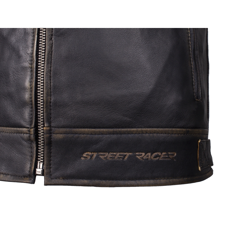 Street Racer Tribe ρετρό καφέ μπουφάν μοτοσικλέτας