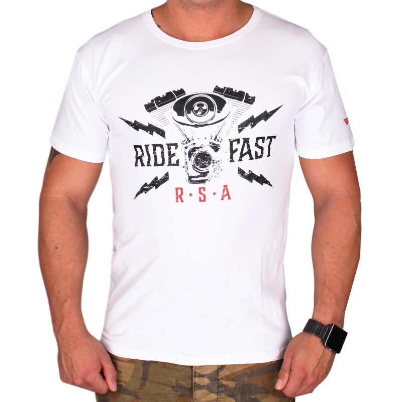 T-shirt RSA Ride Fast λευκό προσφορά