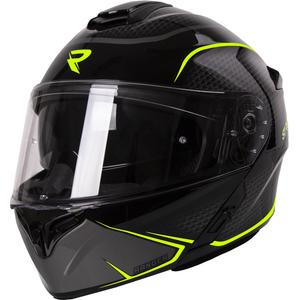 Street Racer Ranger μαύρο-φλούο κίτρινο κράνος μοτοσικλέτας tip-up