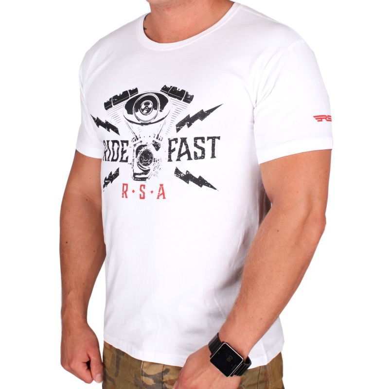 T-shirt RSA Ride Fast λευκό προσφορά
