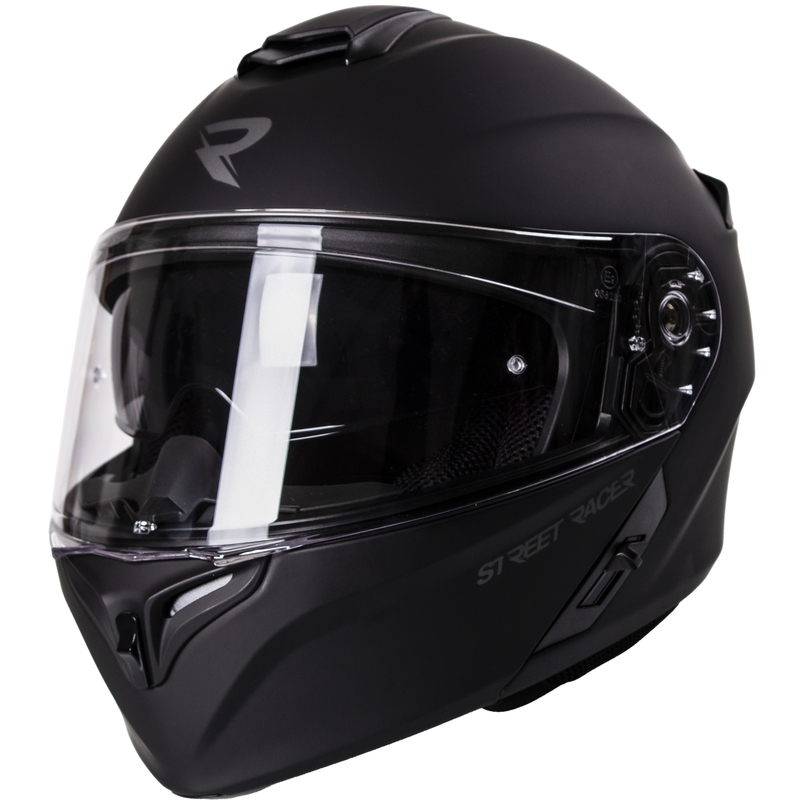 Street Racer Ranger μαύρο ματ αναδιπλούμενο κράνος μοτοσικλέτας