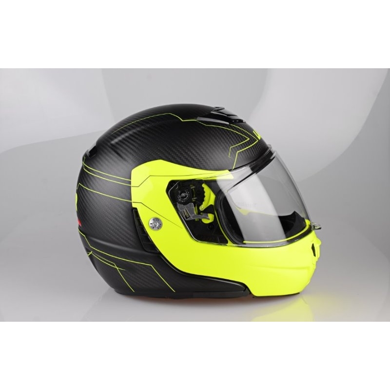 Přilba na moto Lazer Monaco Evo - Droid Pure Glass žlutá