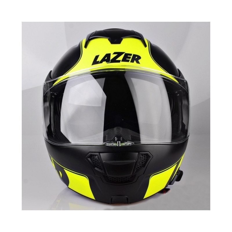 Vyklápěcí přilba na motorku Lazer Lugano Raccoun žlutá