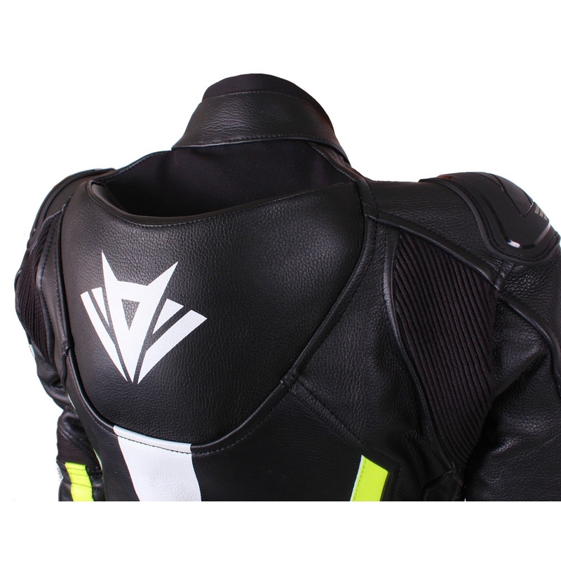 Dámská bunda na motorku RSA Virus černo-bílo-fluo žlutá výprodej