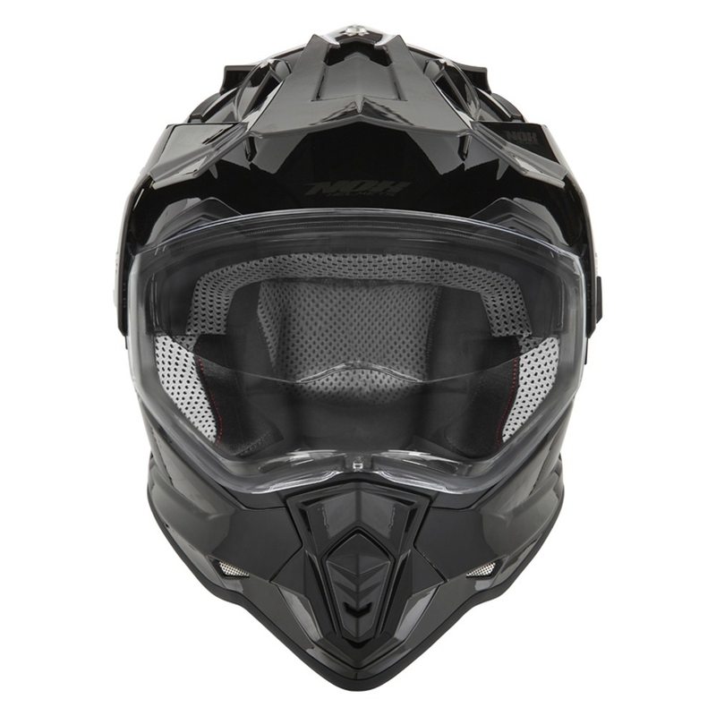 Enduro κράνος NOX N312 μαύρο γυαλιστερό