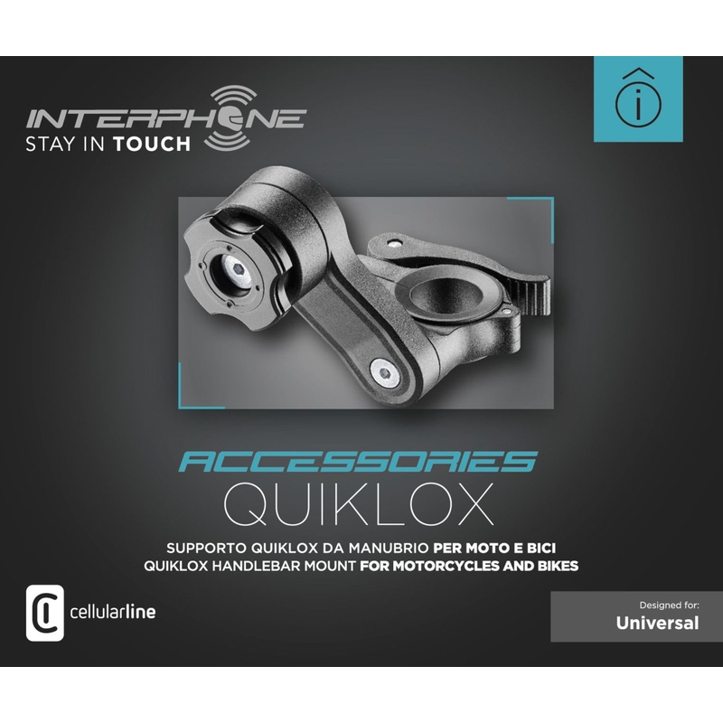 Interphone Quiklox γρήγορη απελευθέρωση τιμονιού μαύρο