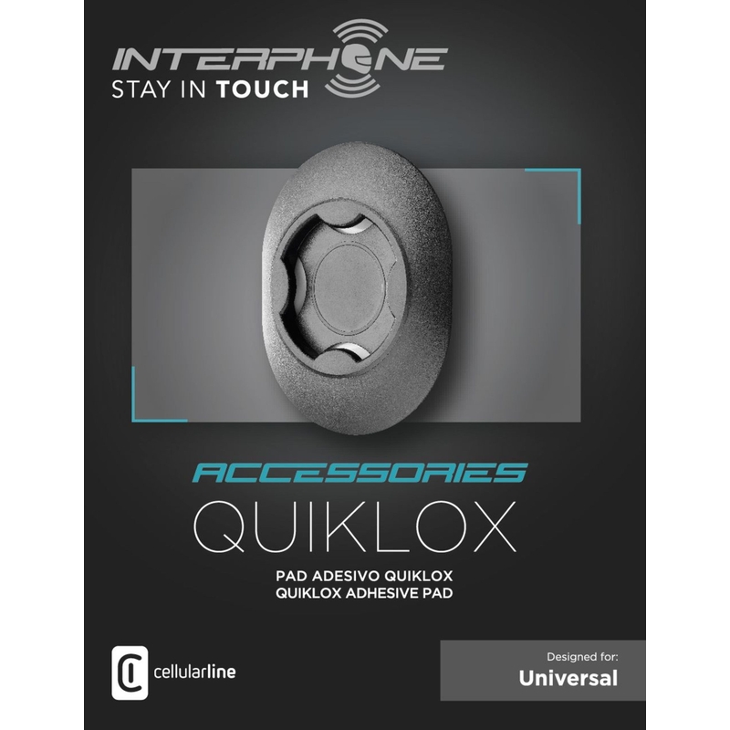 Interphone SMQUIKLOXPAD αυτοκόλλητη βάση για υποδοχές QUIKLOX μαύρο