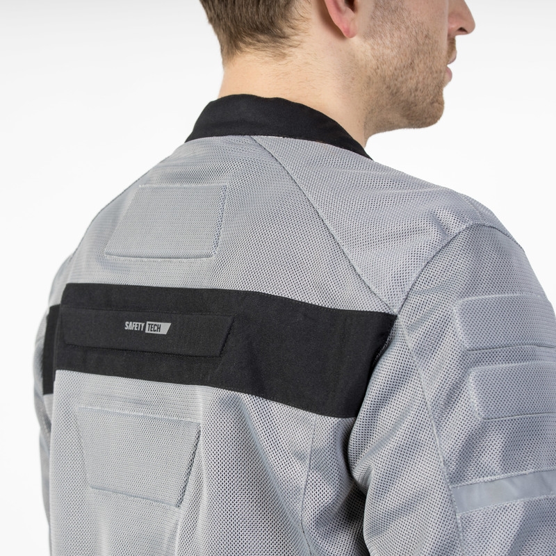 Μπουφάν μοτοσικλέτας Ozone Dart ασημί-μαύρο