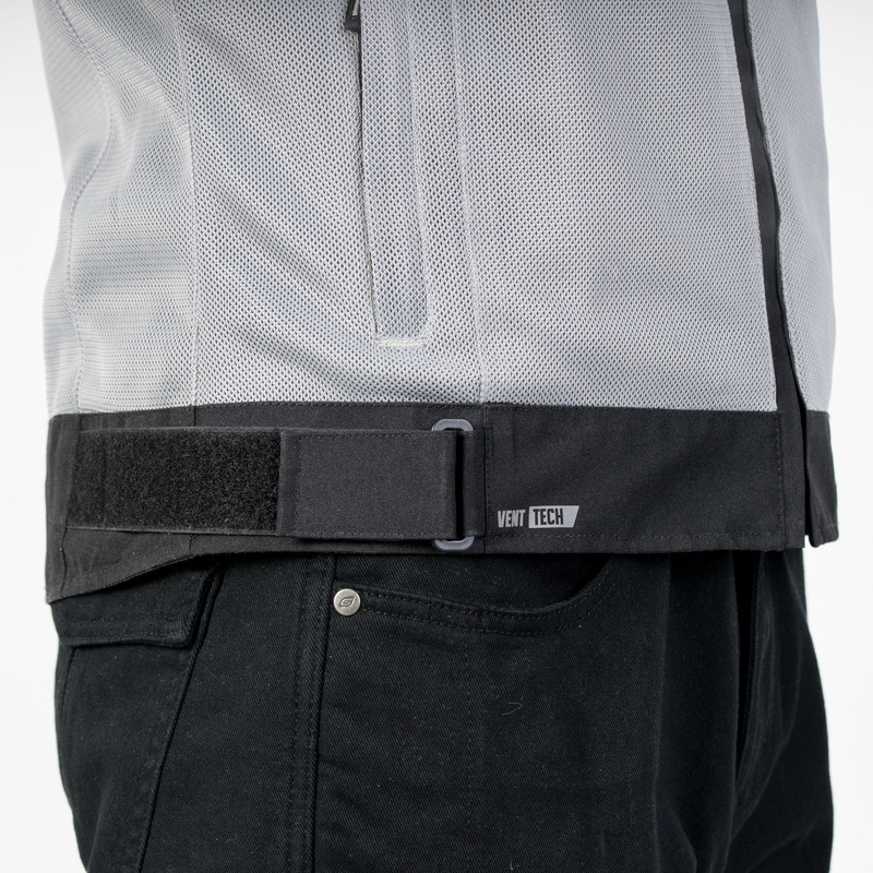 Μπουφάν μοτοσικλέτας Ozone Dart ασημί-μαύρο