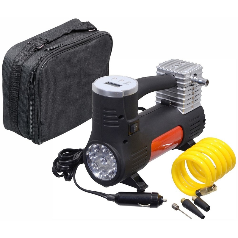 Kompresor 12V POWER BULL digitální se světlem