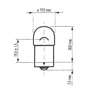 Žárovka RMS FLOSSER bílá 6V 10W ba15s