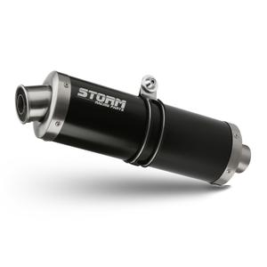Koncovka výfuku STORM OVAL Černá ocel