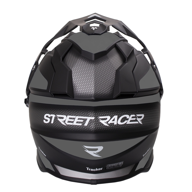Enduro κράνος Street Racer Tracker μαύρο-γκρι
