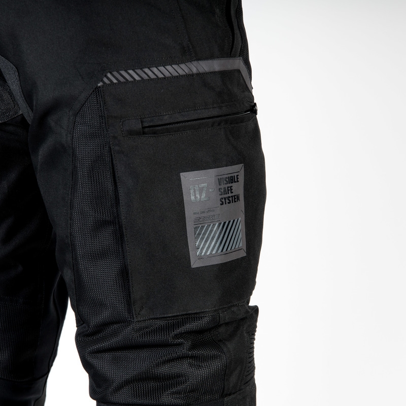 Ozone Flow Μαύρο κρουαζέ παντελόνι μοτοσικλέτας προσφορά