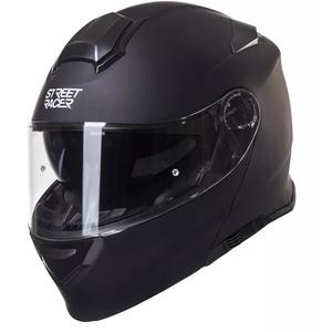 Street Racer SR V1 μαύρο ματ αναδιπλούμενο κράνος μοτοσικλέτας