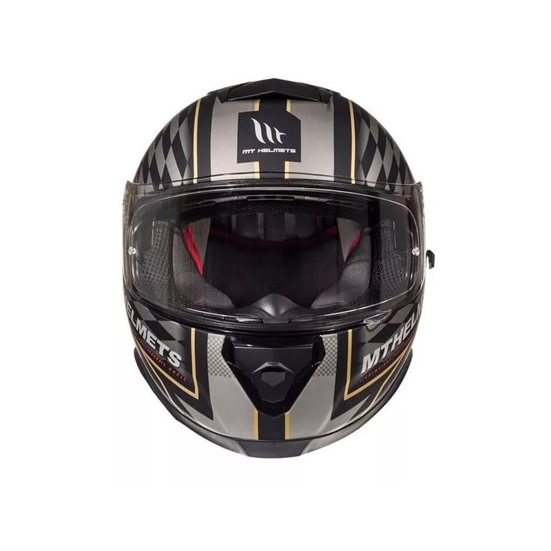 MT Thunder 3 SV isle of man μαύρο και ασημί κράνος μοτοσικλέτας προσφορά