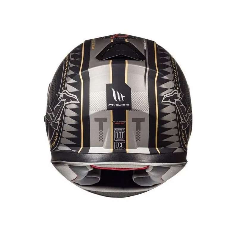 MT Thunder 3 SV isle of man μαύρο και ασημί κράνος μοτοσικλέτας προσφορά