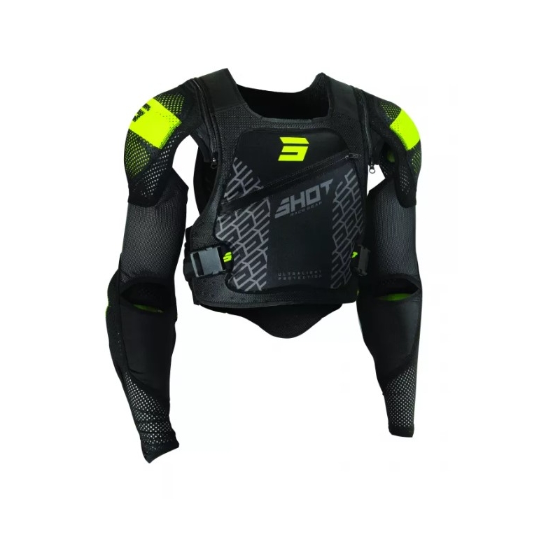 Shot Ultralight 2.0 μαύρο-φλούο κίτρινο παιδικό προστατευτικό σώματος