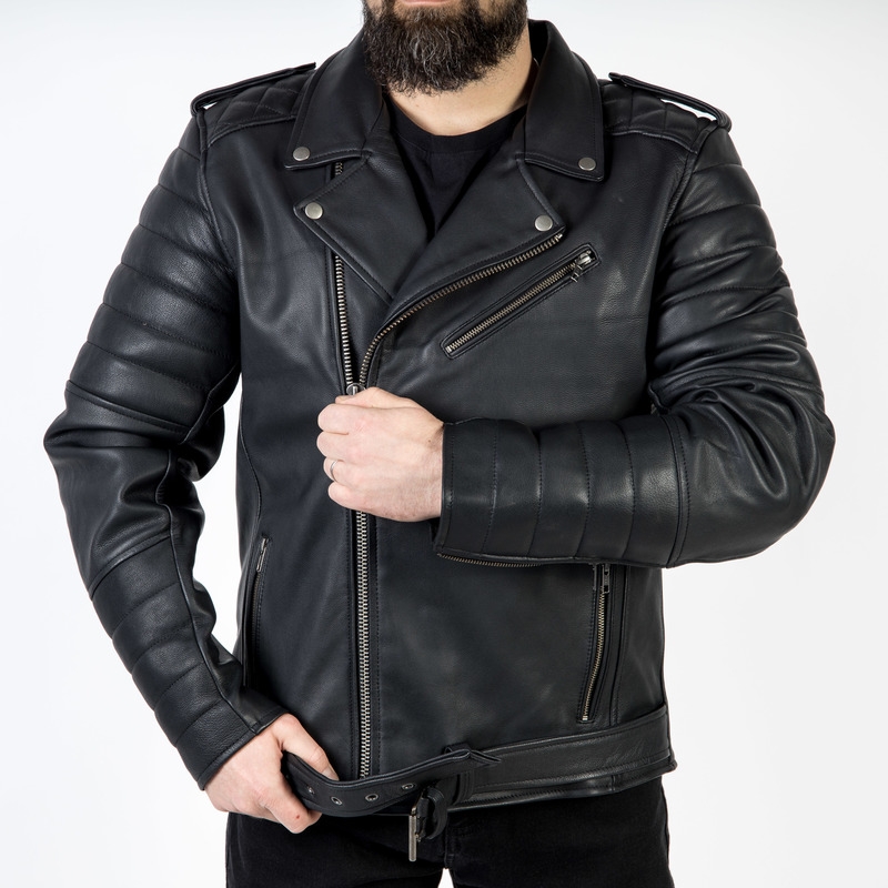 Ozone Ramones Μοντέρνο μαύρο μπουφάν μοτοσικλέτας προσφορά