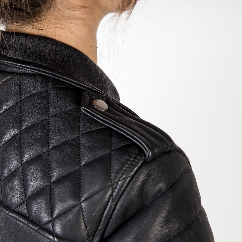 Γυναικείο Ozone Ramones Modern Black Motorcycle Jacket προσφορά