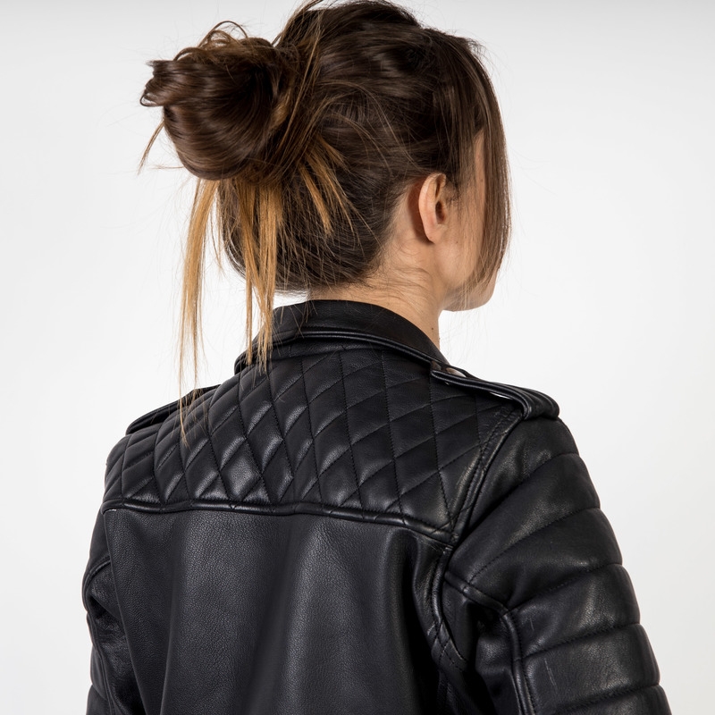Γυναικείο Ozone Ramones Modern Black Motorcycle Jacket προσφορά