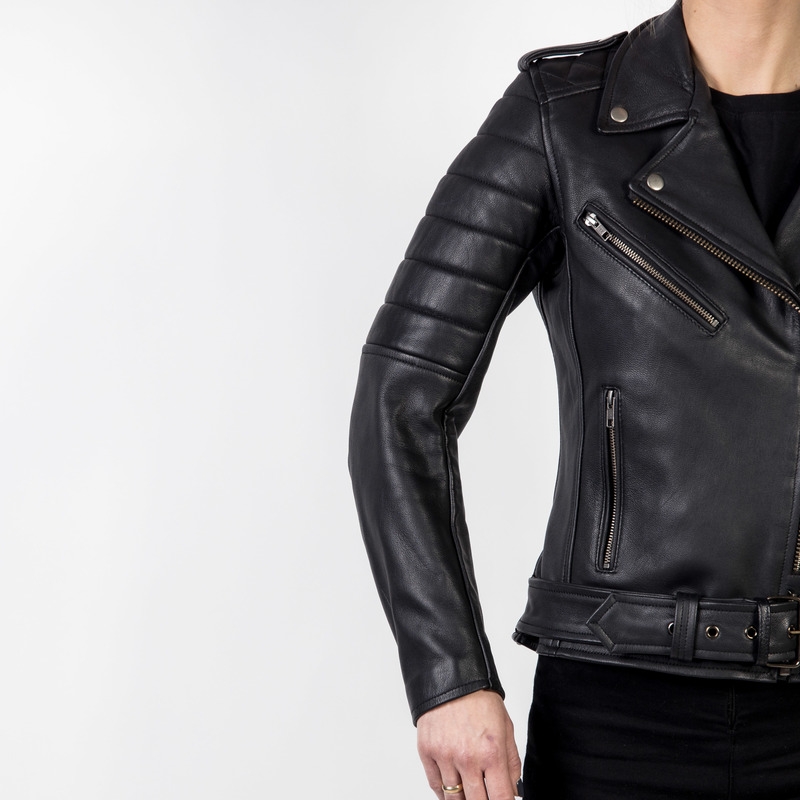 Γυναικείο Ozone Ramones Modern Black Motorcycle Jacket προσφορά